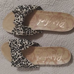 Leopard print slides